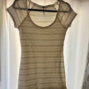 Free People White Mini Baby Doll Dress